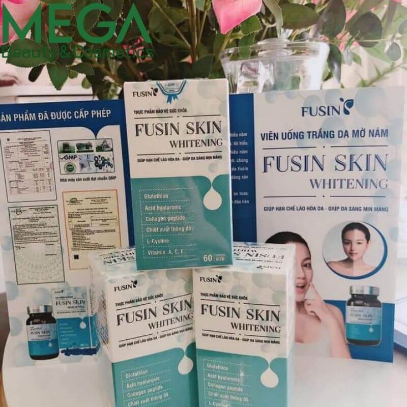 Viên uống trắng da Fusin skin whitening 2