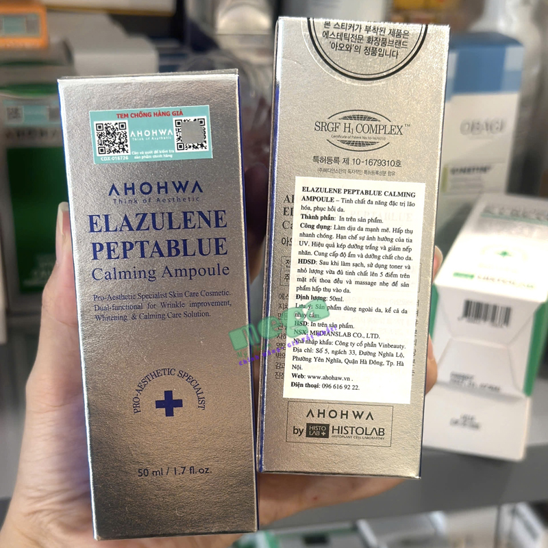 Ahohwa Elazulene Peptablue Calming Ampoule