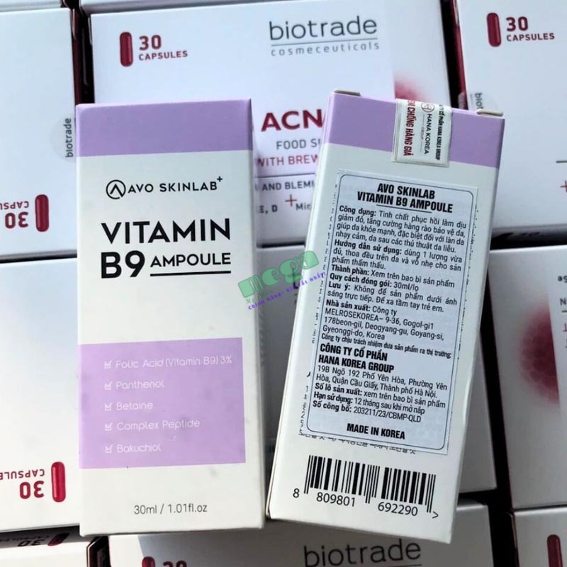 Vitamin B9 Ampoule AVO SKINLAB 30ml