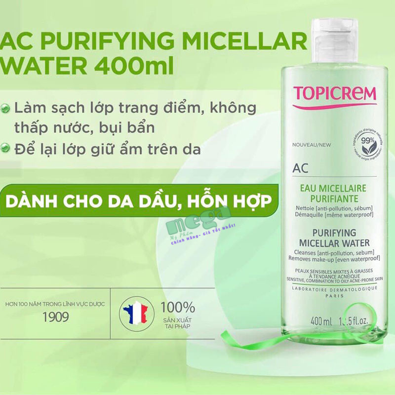 Nước Tẩy Trang Topicrem AC Purifying Micellar Water