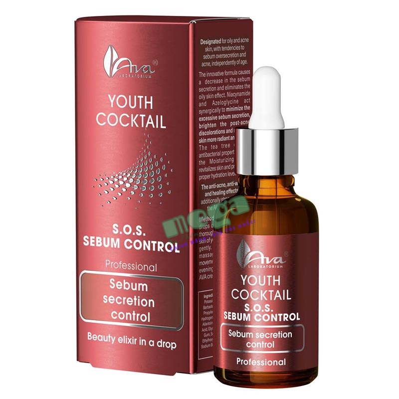 Tinh Chất Trị Mụn Ava Youth Cocktail S.O.S Sebum Control