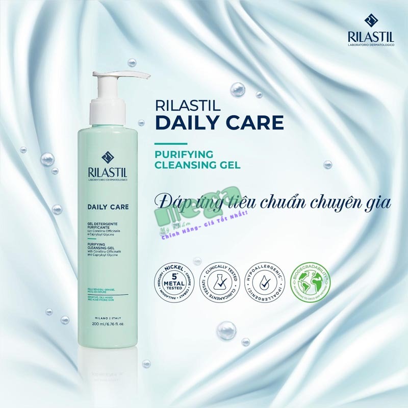 Gel rửa mặt Rilastil Daily Care Purifying Cleansing