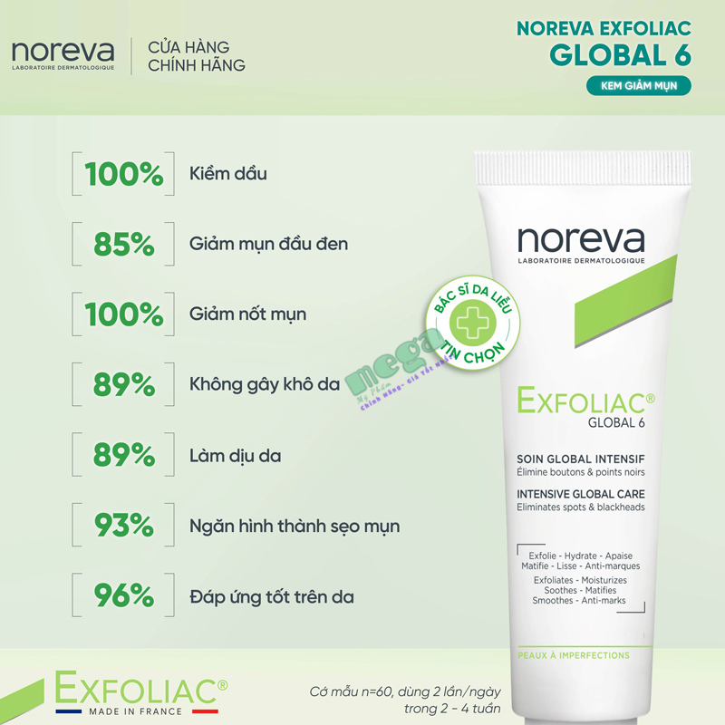 Noreva Exfoliac Global 6 Intensive Global Care 30ml