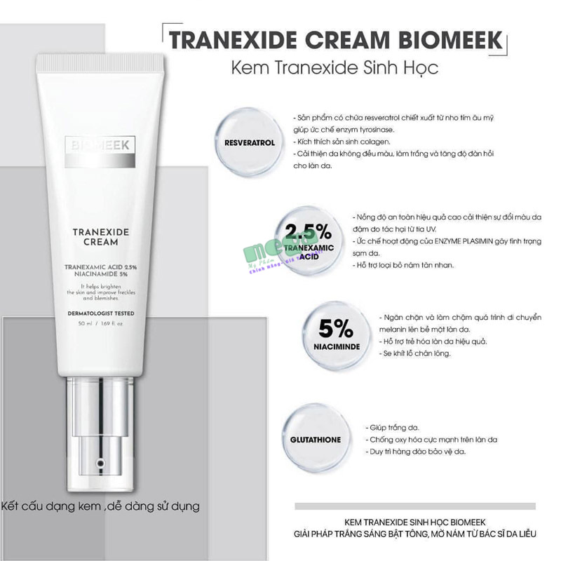 Kem Dưỡng Da Tranexide Cream Biomeek