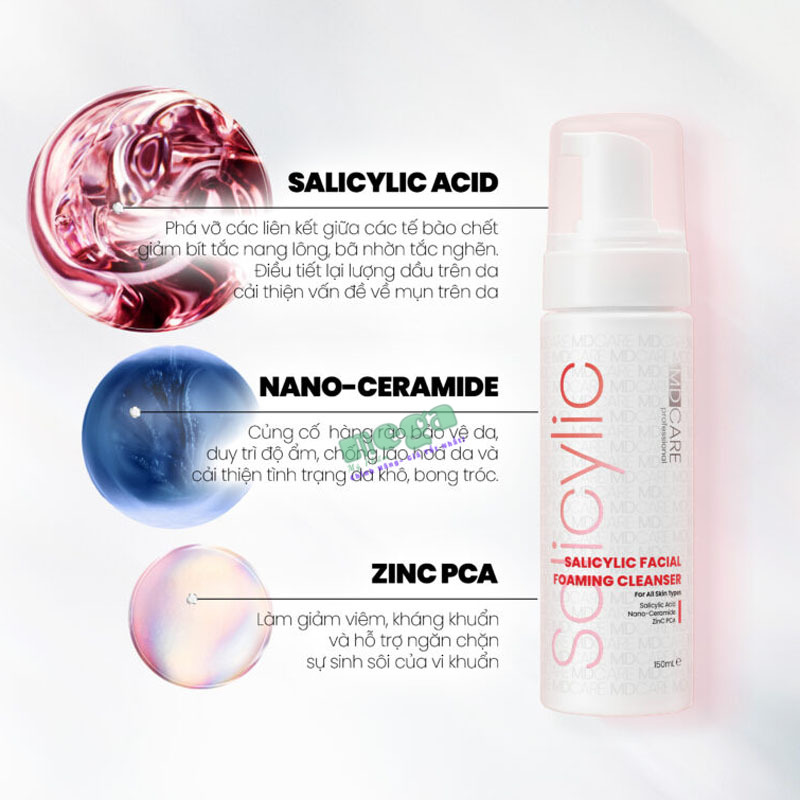 MD CARE Salicylic Facial Foaming Cleanser
