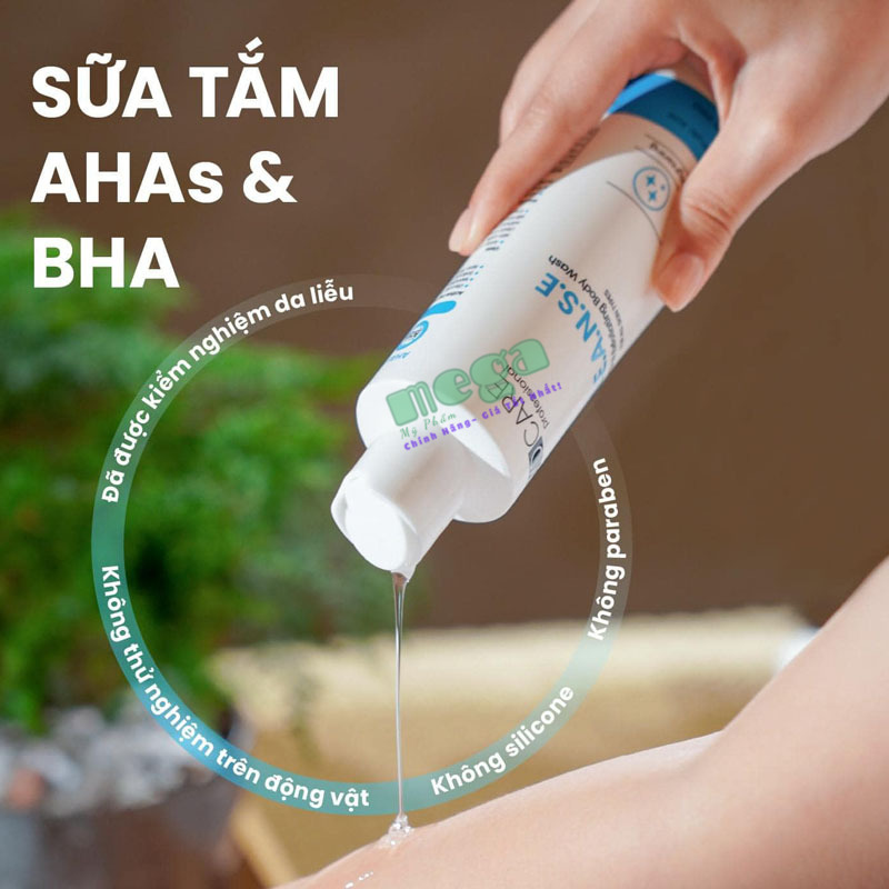 Sữa Tắm MD CARE Cleanse AHAs & BHA Exfoliating Body Wash