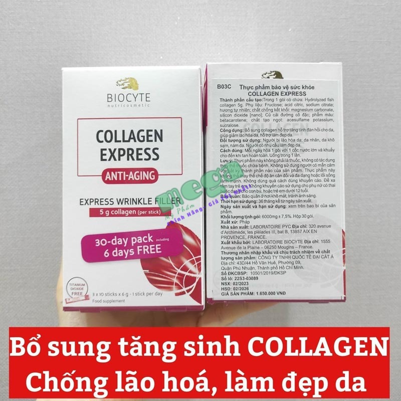 Bột Uống Biocyte Collagen Express Wrinkle Filler 