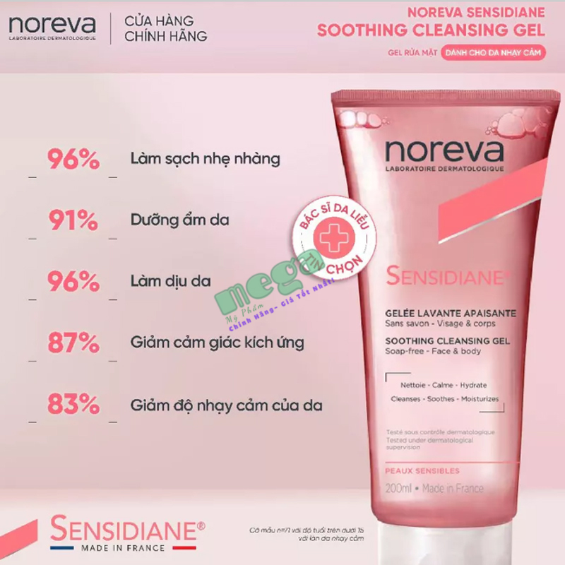 Noreva Soothing Cleansing Gel 200ml
