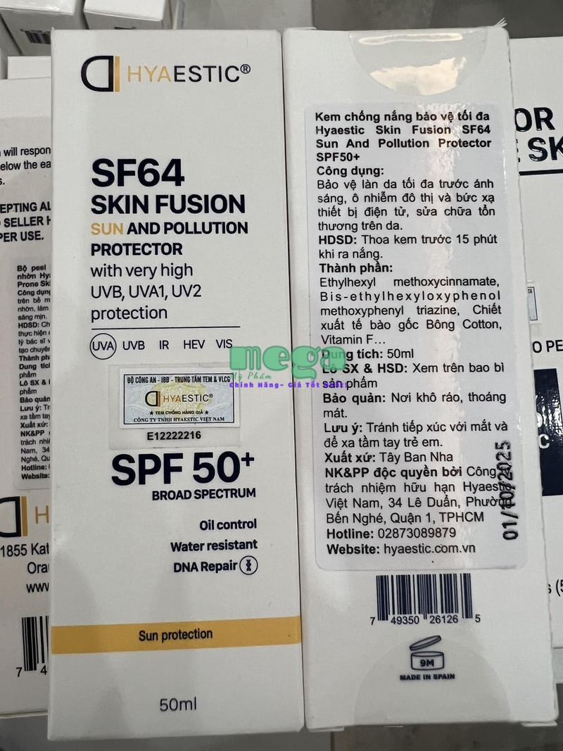 Hyaestic Skin Fusion SF64 Sun And Pollution Protector SPF50+