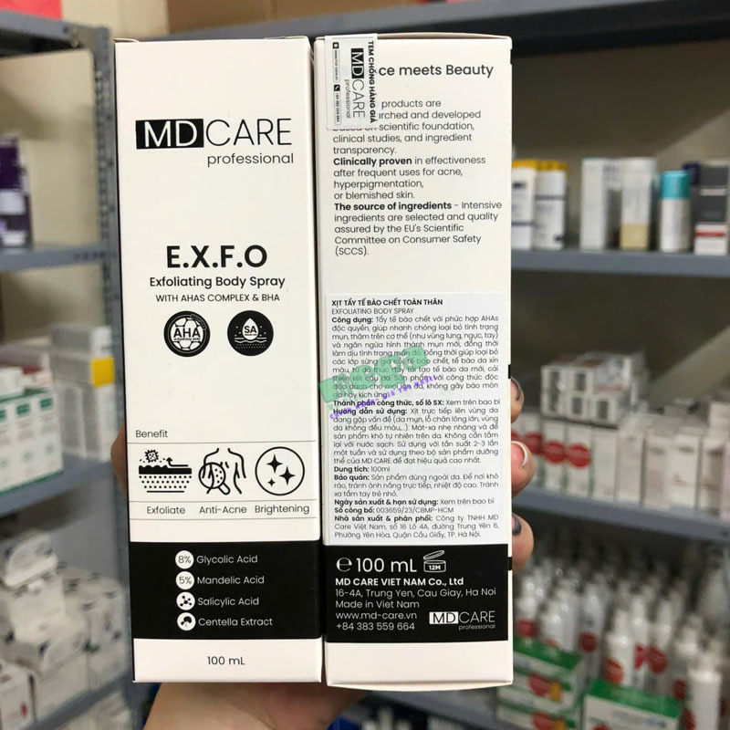 AHAs & BHA MD CARE Exfoliating Body Spray