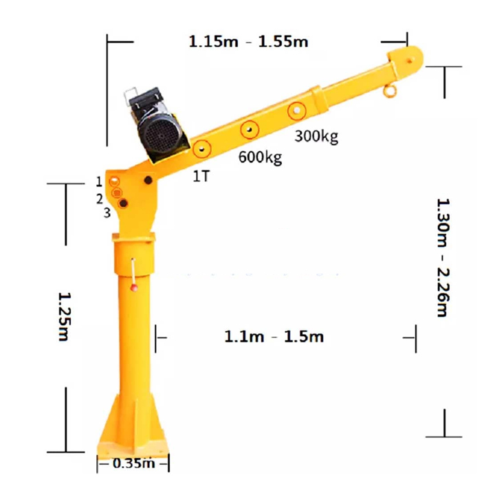 Cẩu Xoay Kenbo Lắp Trên Ô tô – 1000KG 1