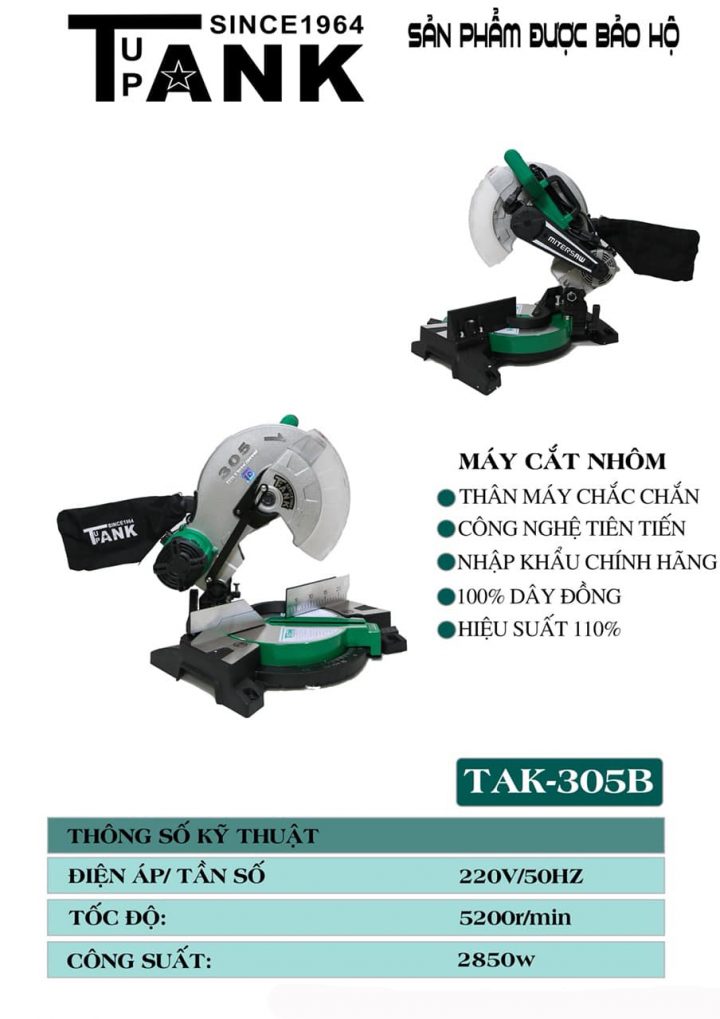 Máy Cắt Nhôm Tupank TAK-305B 2850W