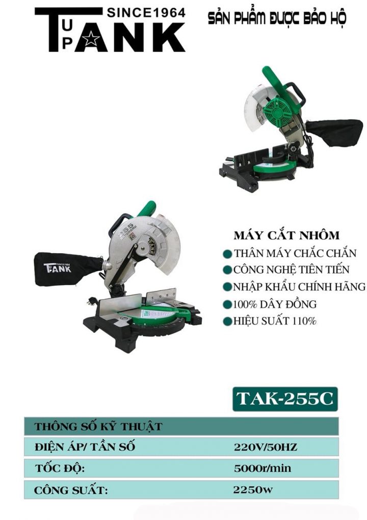 Máy Cắt Nhôm Tupank TAK-255C 2250W