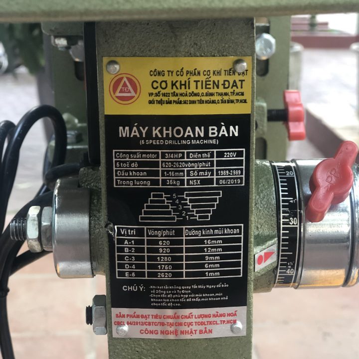 Máy Khoan Bàn Tiến Đạt 3/4Hp KBTD-16A