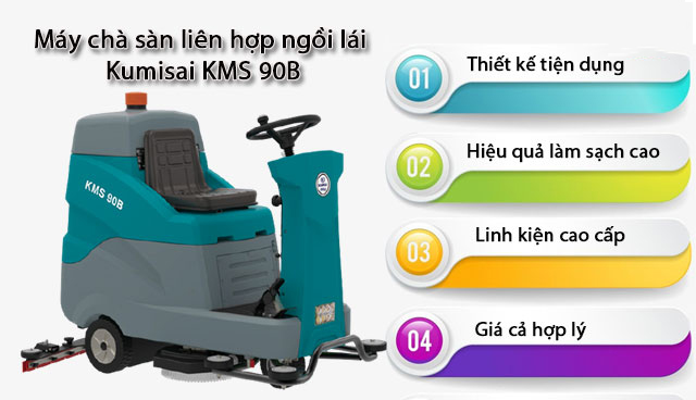 Máy Chà Sàn Liên Hợp Ngồi Lái Kumisai KMS 90B 2