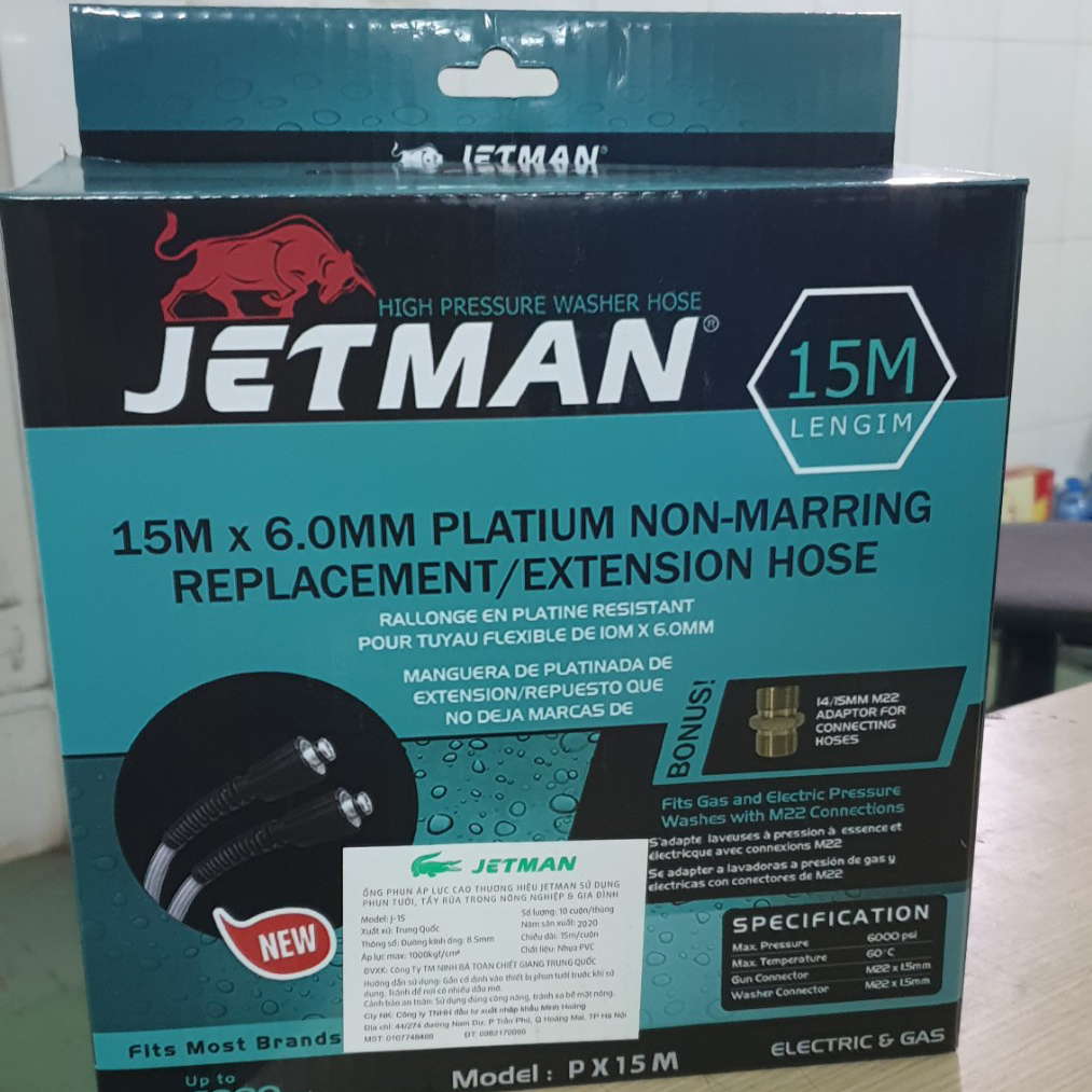 Dây Phun Xịt Jetman PX-20M Ren 22mm 2