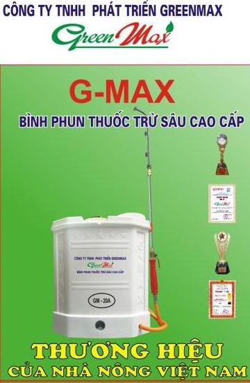 Bình Phun Xịt Điện 20L Gmax GM-20A