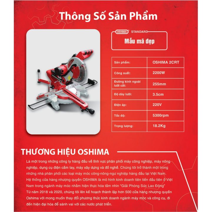 Máy Cắt Nhôm Oshima MCN-2CRT 2200W