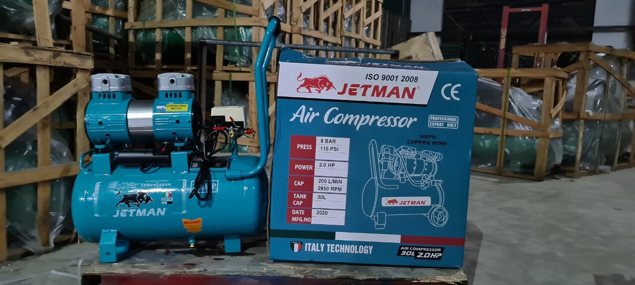 Máy Nén Khí Không Dầu Jetman JM-580 1HP 24L2