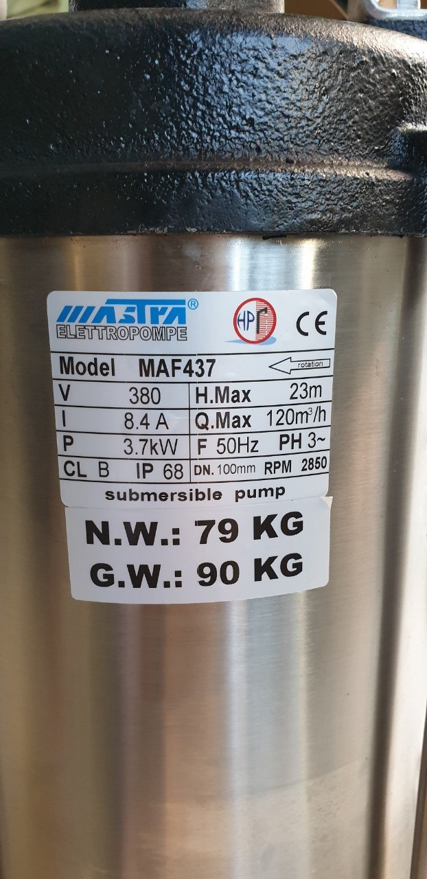 Máy Bơm Chìm Mastra 5HP MAF 3700-MAF 437