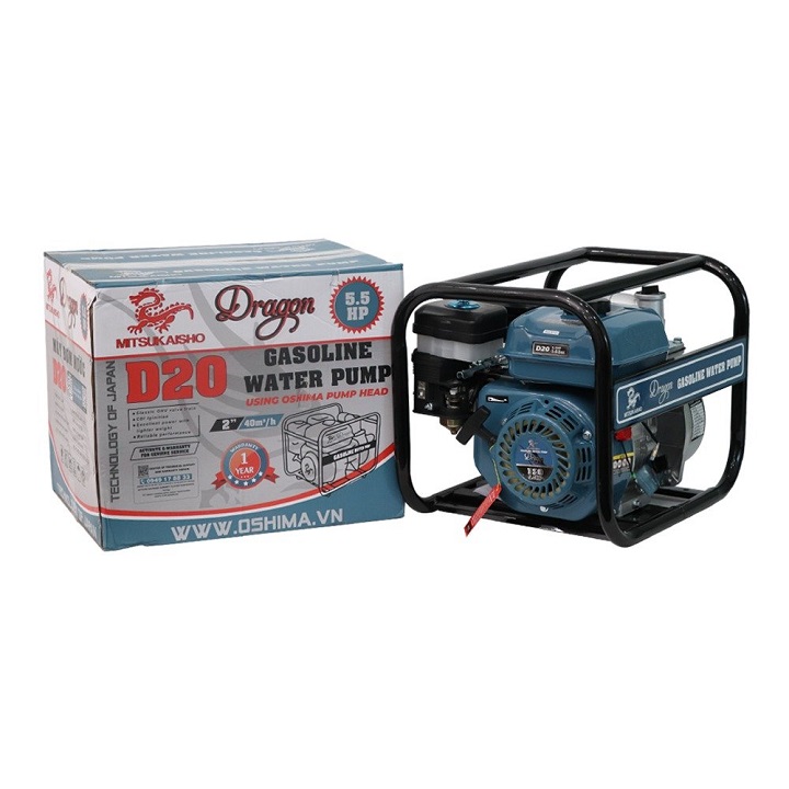 Máy Bơm Nước Dùng Xăng 4 Thì 5.5HP Dragon D20 Phi 50