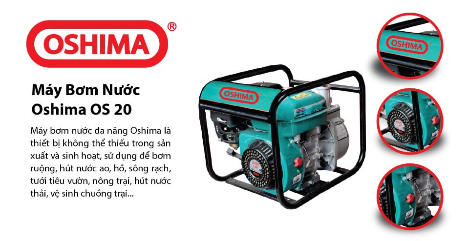 Máy Bơm Nước Chạy Xăng 5.5Hp Oshima OS20