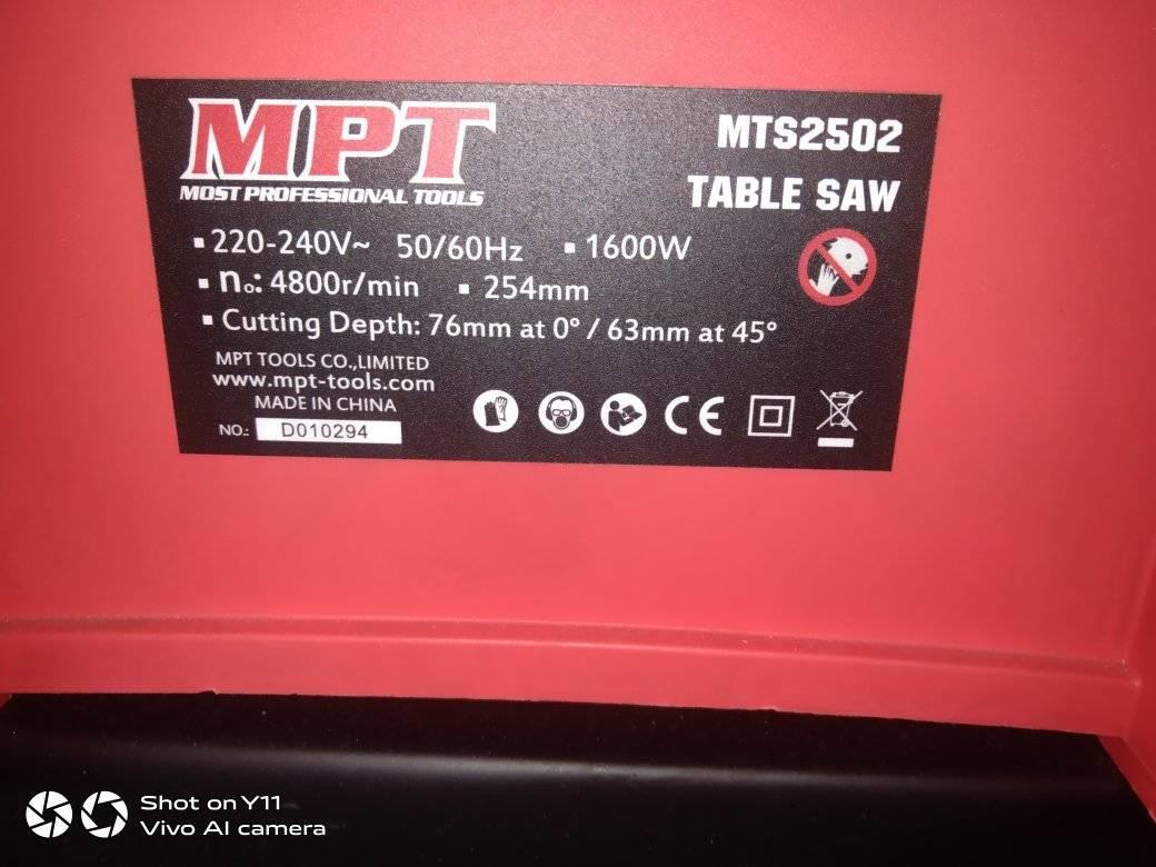 Máy Cưa Bàn 1600W MPT MTS2502