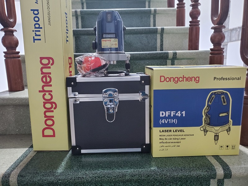 Máy Đo Laser 5 Mắt Tia Đỏ Dongcheng DFF41