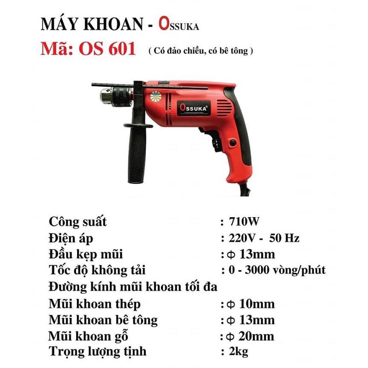 Máy Khoan Ossuka OS601 710W 2