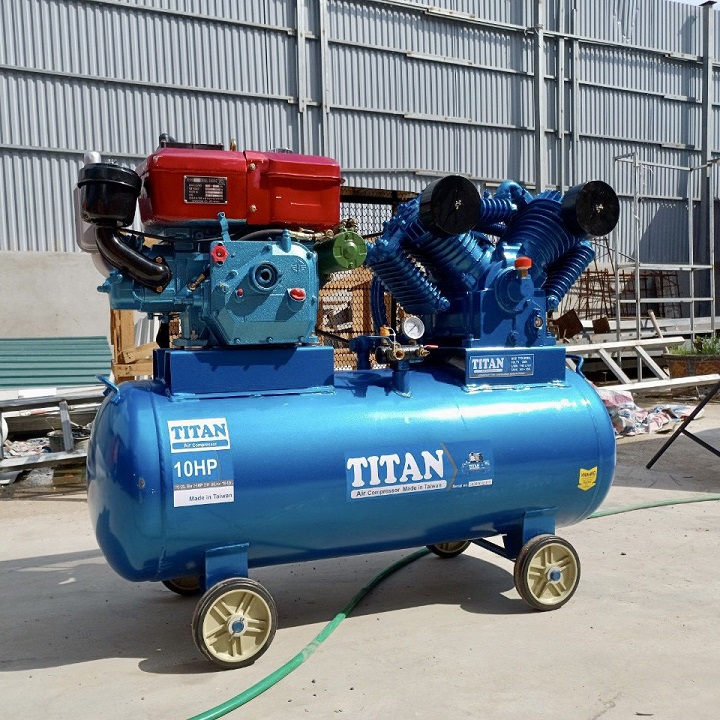 Máy Nén Khí Đầu Nổ Chạy Dầu Titan 10HP 330L TPD-10W300 1