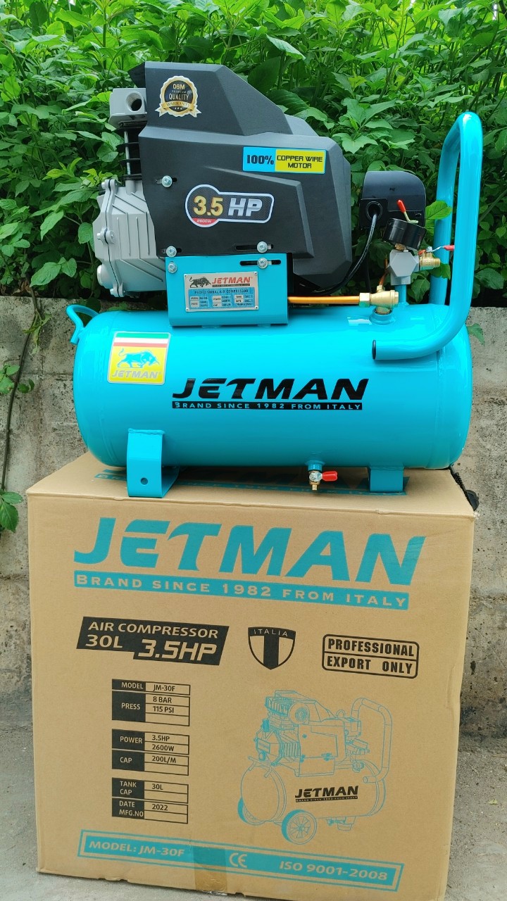 Máy Nén Khí Liền Trục 2 Tụ Jetman JM-30F 3.5HP 30L 1