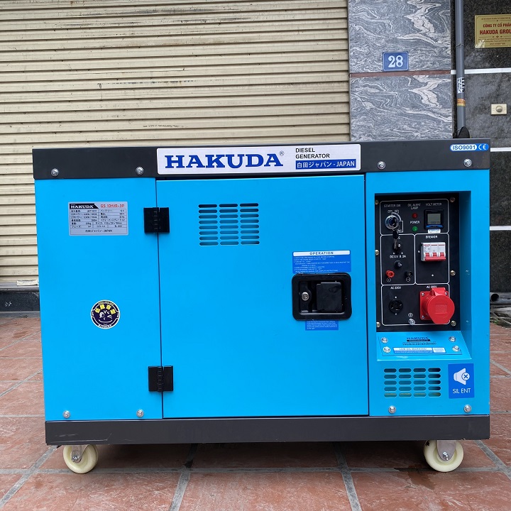 Máy Phát Điện Chạy Dầu 10KVA Hakuda 3 Pha 1