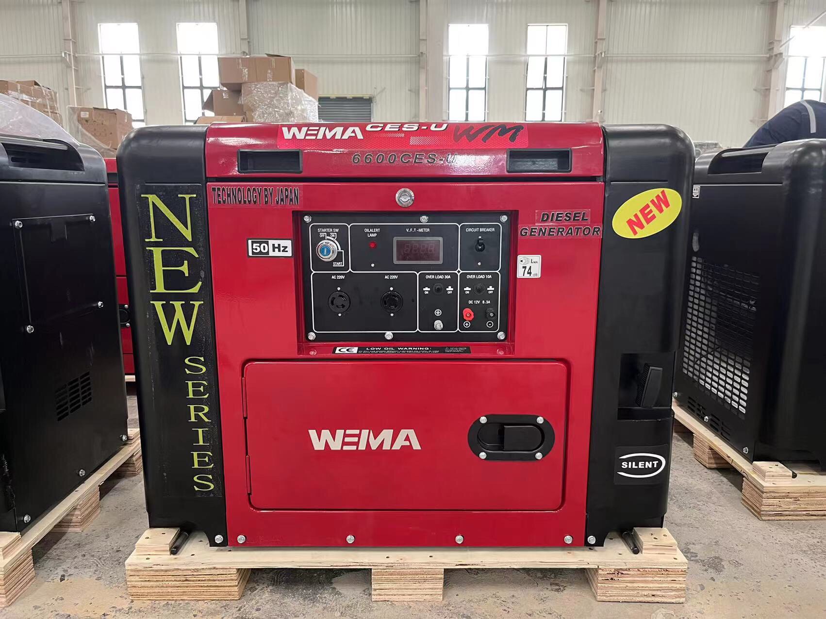 Máy Phát Điện Chạy Dầu 5Kw Weima WM6600CES-U Siêu Cách Âm