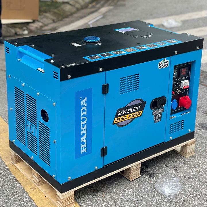 Máy Phát Điện Chạy Dầu 8KW Hakuda HKD8000P3A 3 Pha Đề