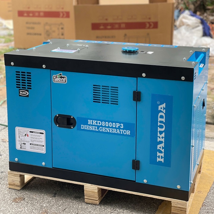 Máy Phát Điện Chạy Dầu 8KW Hakuda HKD8000P3A 3 Pha Đề