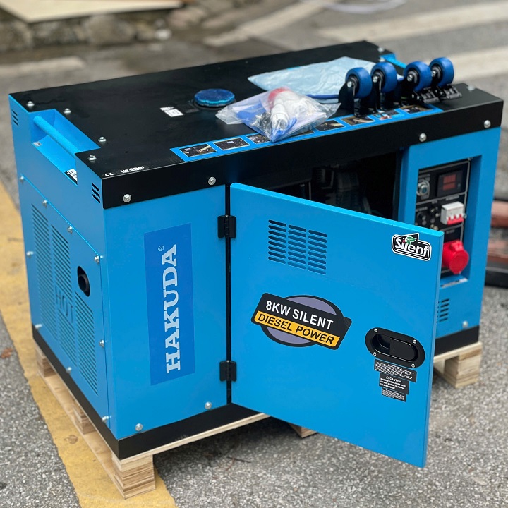 Máy Phát Điện Chạy Dầu 8KW Hakuda HKD8000P3A 3 Pha Đề
