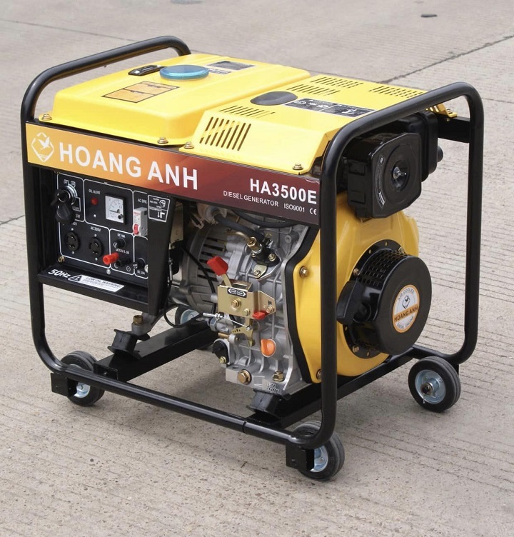 Máy Phát Điện Chạy Dầu Hoàng Anh 3Kw HA3500E Đề 2