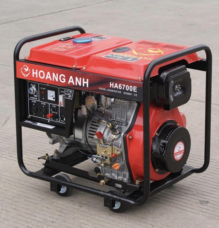 Máy Phát Điện Chạy Dầu Hoàng Anh 5Kw HA6700E Đề 2