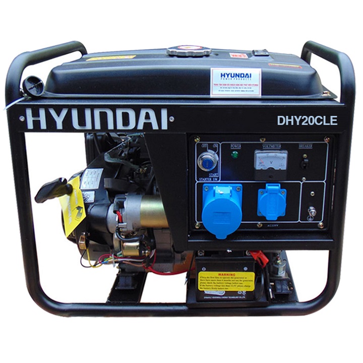 Máy Phát Điện Hyundai Chạy Dầu 1.7KVA-1.9KVA DHY20CLE1