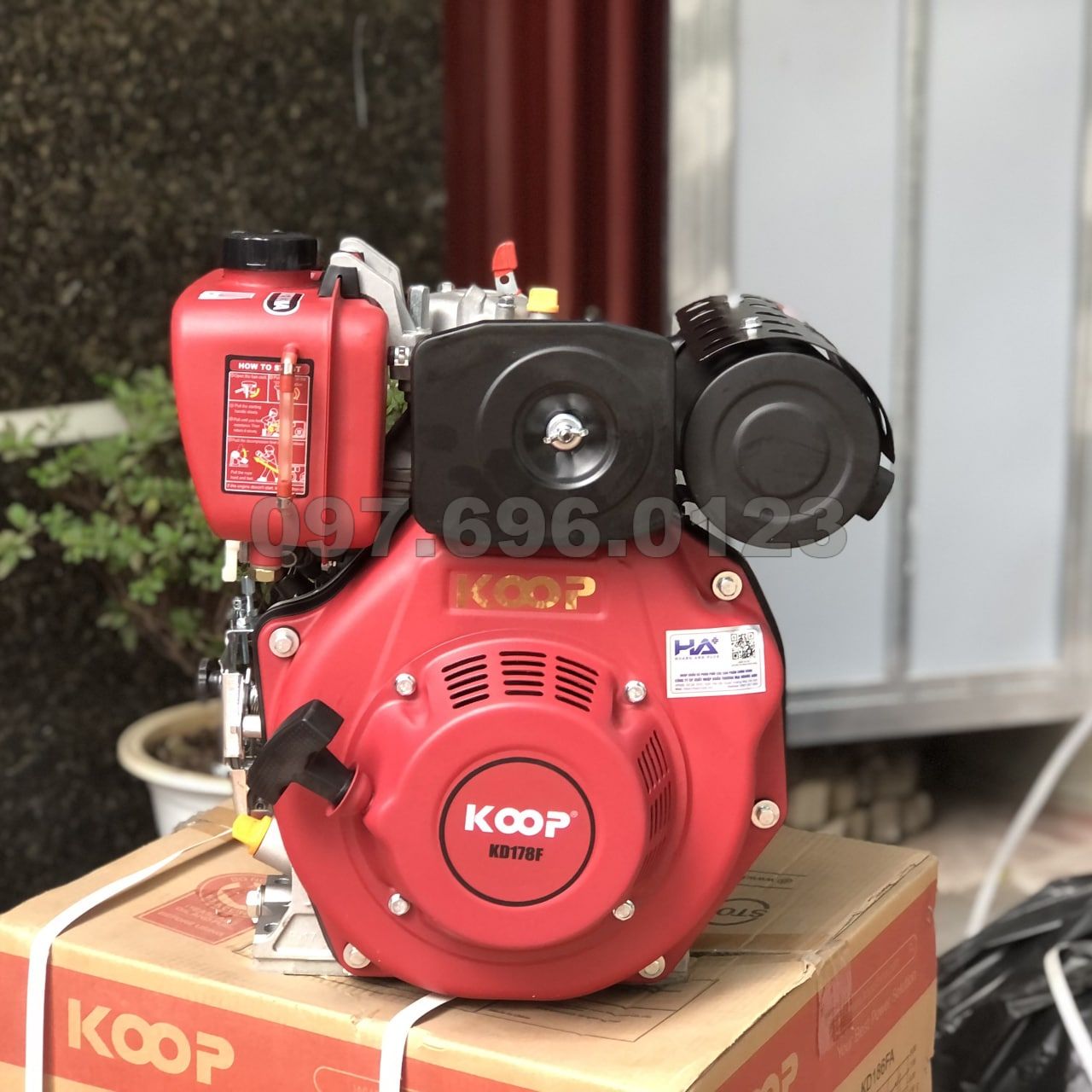 Động Cơ Dầu 5HP Koop KD178F Giật Tay