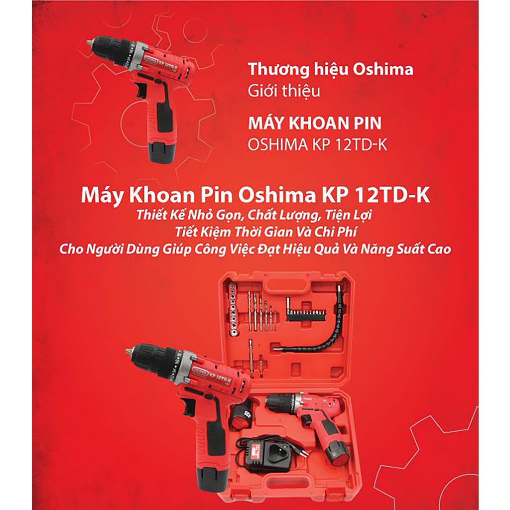 Máy Khoan Pin Oshima KP 12TD-K
