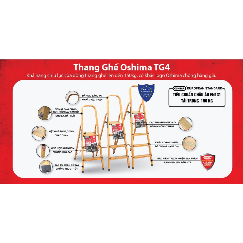 Thang Nhôm Ghế Oshima TG4