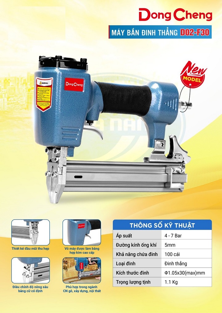 Súng Bắn Đinh Thẳng Dongcheng D02-F30 1