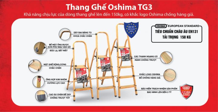 Thang Nhôm Ghế Oshima TG3