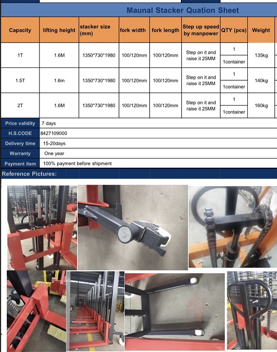 Xe Nâng Tay Cao Hugo 1 Tấn HG-18