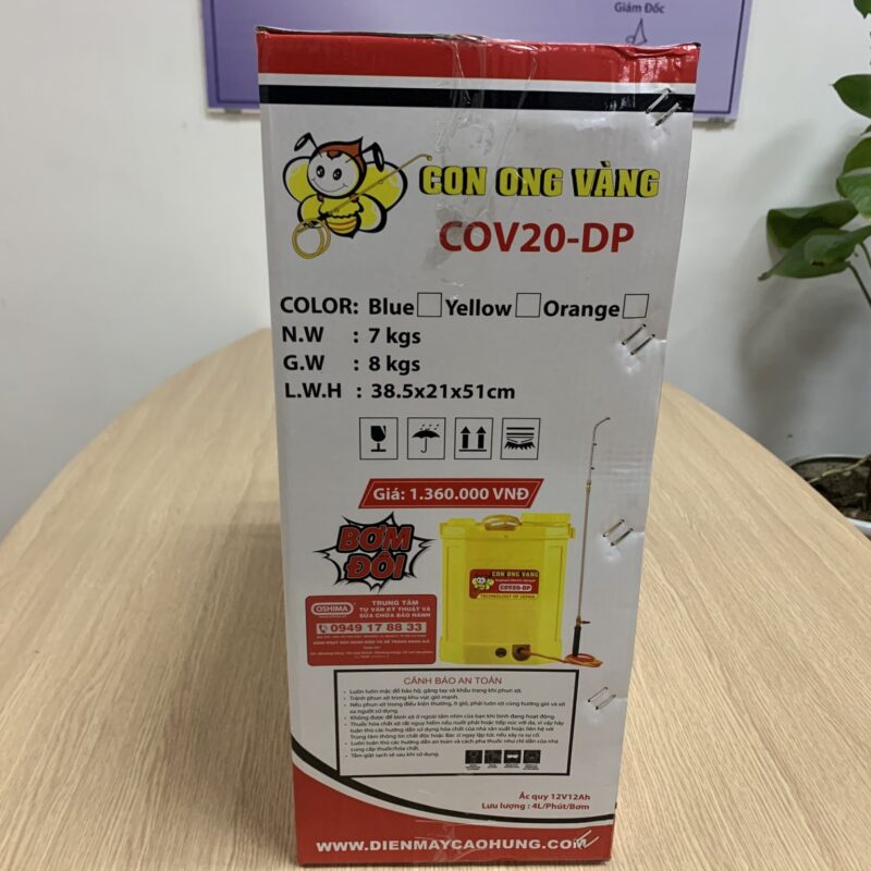 Bình Phun Xịt Điện Con Ong Vàng COV20-DP