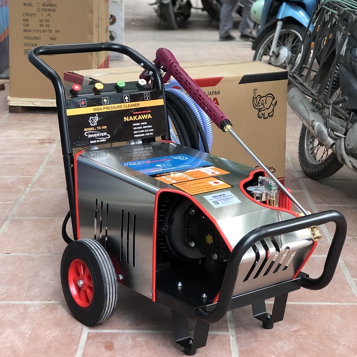Máy Rửa Xe Cao Áp 10kw Nakawa 3780 PSI TX-100 3 Pha (Piston Sứ)