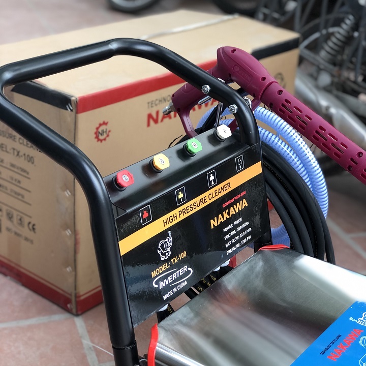 Máy Rửa Xe Cao Áp 10kw Nakawa 3780 PSI TX-100 3 Pha (Piston Sứ)