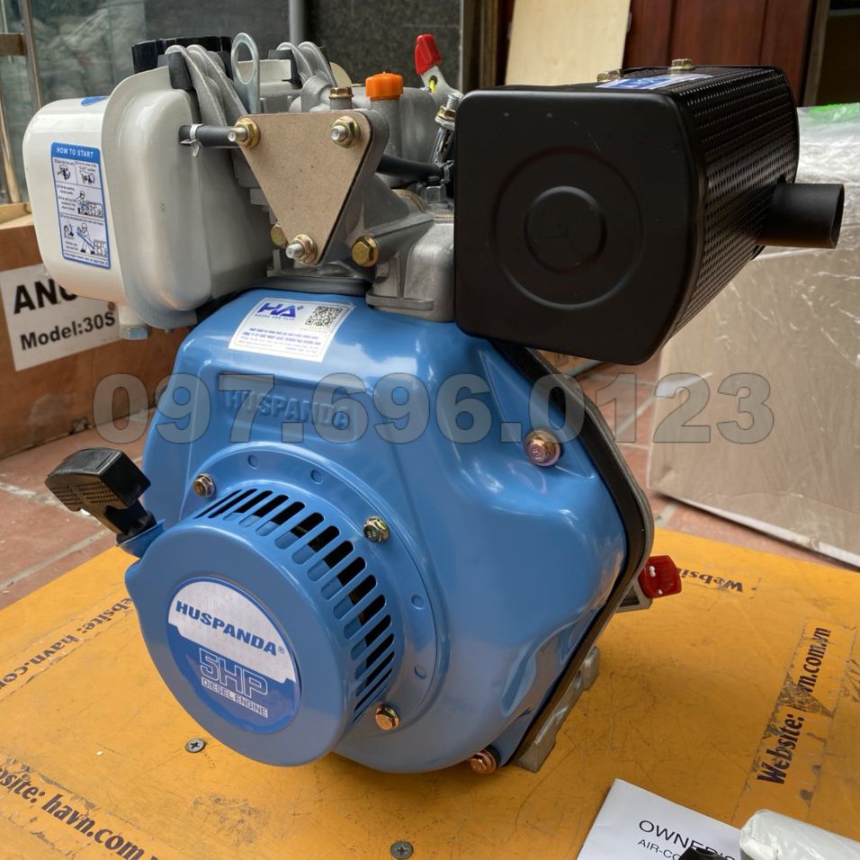 Động Cơ Dầu 5Hp Huspanda HD173F-Zen Cá 1