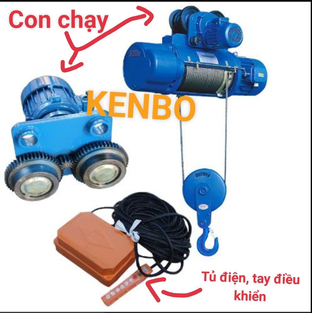 Pa Lăng Cáp Điện Kenbo CD 1 Tấn 6 Mét